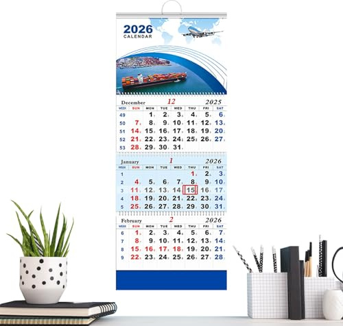 Calendario Para 2026,Organizador Para El Hogar De 3 Meses - Calendario De Pared Colgante En Vertical,Para Uso En El Hogar Estudio Sala De Estar Dormitorio Taller De Arte