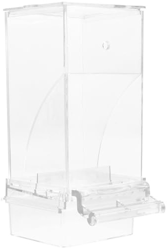 Automatic Bird Cage Feeder with Seed Hull Collection for Cockatiels