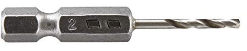 wolfcraft Metallbohrer HSS geschliffen, Sechskant-Schaft, Ø 2 mm I 7256000 I Für Bohrungen in harte Materialien