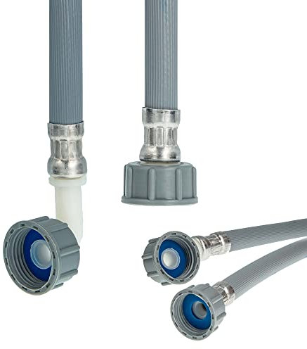 tecuro Waschmaschinen Spülmaschinen Zulaufschlauch Kunststoff grau 1,50 m