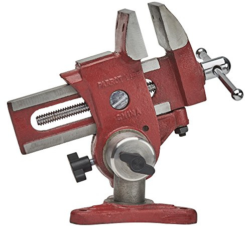 Ultimate Versatile Work Bench Vise - Table Vise with 2 Axes of Rotation - 4.5” Max Jaw Opening Table Vice Clamp with Offset Arm and Vertical Mount for Woodworkers or Metal Shops by Kings County Tools