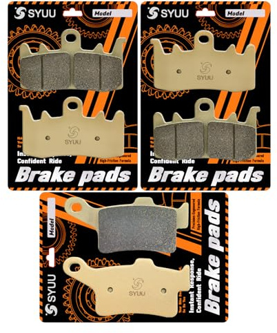 S SYUU Motocicleta ibra de cobre delantero y trasero Pastillas de freno Compatible con Can Am Spyder F3-S SE6/SM6 Spyder F3/F3-T 15-17 FA630F FA631R