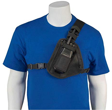 HOLSTERGUY RCH-101M (MESH) radio bröstsele axel radio hölster bröstpaket justerbar enkel radiopåse tvåvägs radiohölster för Motorola radio och Walkie Talkies RCH-101M tillverkad i USA