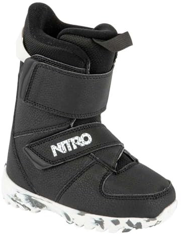 Nitro Snowboards Rover Botas de Snowboard, Niños, Blk-Wht-Charcoal, 180