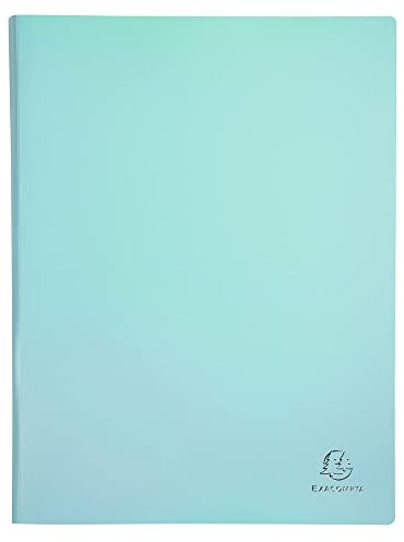 Exacompta - Réf. 88560E - 1 Protège-documents Aquarel - 50 pochettes cristal lisse - 100 vues - pour A4 - dim 24 x 32 cm - couverture en polypro semi-rigide - 5 couleurs pastels aléatoires