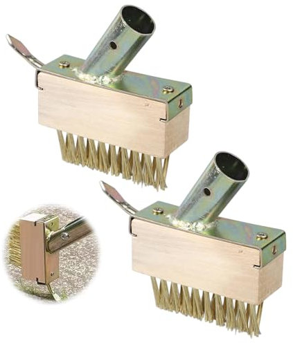 Bogoro 2 Pieces Brosse à Mauvaises Herbes,Métallique et Grattoir à Lame,DéSherbage Brosse MéTallique,Brosses à Joints en Fil d'acier pour Joints de pavés, Durable Contre les Mauvaises Herbes