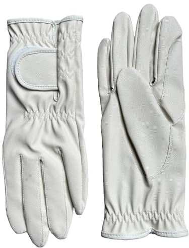 Harssidanzar Guantes de equitación de Cuero sintético para Hombres, Guantes de equitación para Hombres Beige XL, DM304