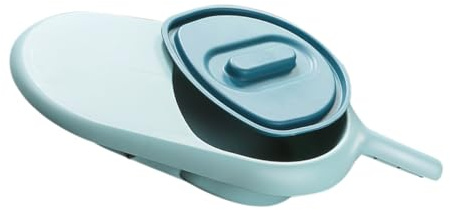 HEALEEP Orinal Tapa para Adultos, Bacinilla de Cama para Pacientes y Personas Mayores, Material Pp Resistente, Color Azul Claro y Azul Oscuro, Orinal Portátil para Cuidado Domiciliario
