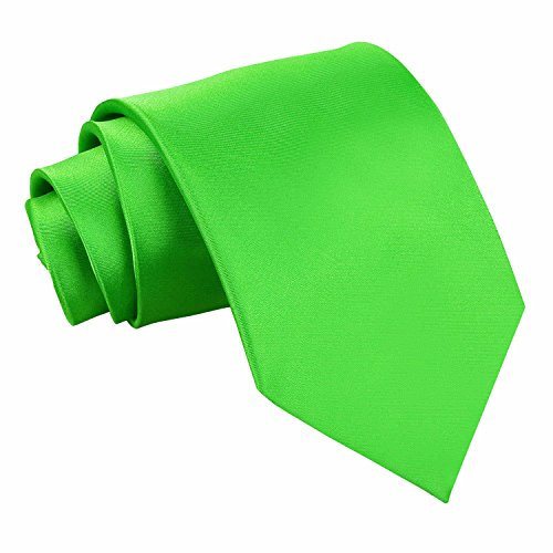 Neue schlichte Satin Krawatte für Herren (Apfelgrün)