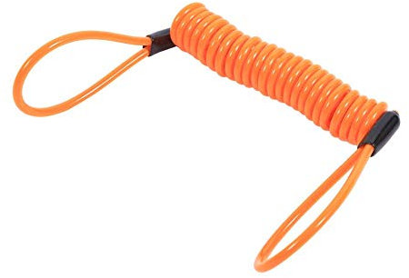 Keenso Freno a disco per moto, 1,5 m, con molla antifurto, senza anello (arancione)