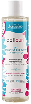 ACTIVILONG - Gel Activateur De Boucles Acticurl - Tous Type De Boucles - Définit Et Maintient Les Boucles - 97% D'Ingrédients Naturels - Made In France - 260ml