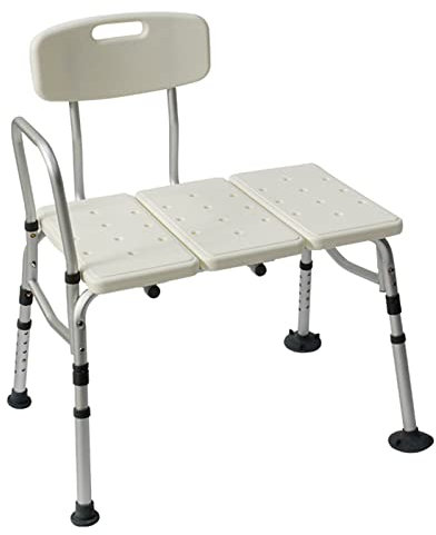 V3VOGUE Duschhocker Badewanne Sitz Badewannensitz Senioren Badewannen-Einstiegshilfe Badewannenbank Aus Aluminiumgestell Höhenverstellbar Duschstuhl Mit Arm- U. Rückenlehne