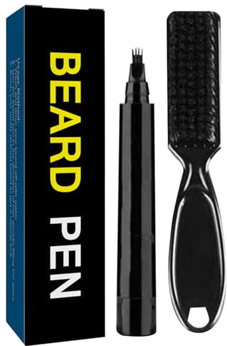 Bartstift | Wasserfeste Bartfarbe für Männer | Bartfärbung für Männer, Bart-Mascara für Bart und Augenbrauen, Bart-Make-up für einen volleren, klar definierten Look Tongfeng