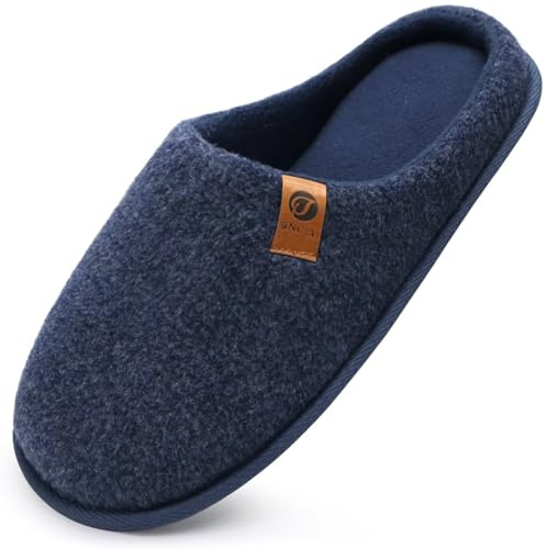 ONCAI Pantofole da Uomo Invernali, Comoda Memory Foam Calde Scarpe da Casa in Lana Con Suola Antiscivolo Taglia 40-49 EU