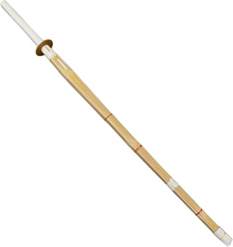 STUYKDIA Épée de samouraï en Bambou Naturel,Épées en Bois de Pratique du Kendo,Katana Japonais en Bois Fait à la Main pour l'entraînement,Les Cadeaux,Le Cosplay-1PC||120CM