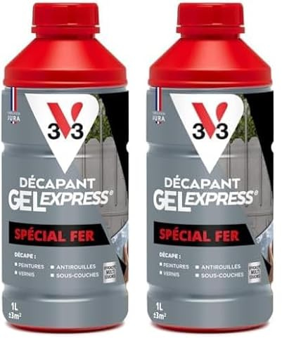 V33 Décapant gel express spécial Fer 1L (Lot de 2)
