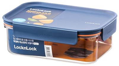 LocknLock Vorratsdose - Frischhaltedose aus Tritan, BPA-frei mit PP-Deckel, luftdicht & stapelbar - ideal als Vorratsbehälter, Mikrowellen-, Gefrier- & Spülmaschinengeeignet (910 ML)