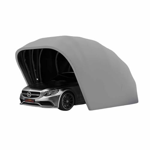 Grauer Carport aus Edelstahl,