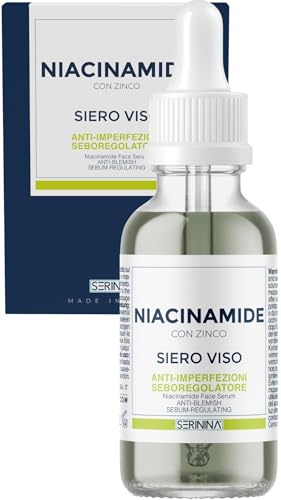 SERININA Niacinamid Gesichtsserum mit Zink, Anti-Unreinheiten, Reduziert Pickel und Poren, Für Mischhaut und Fettige Haut, Dermatologisch Getestet, 30ml