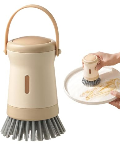 Cepillo de cocina - Limpiador con dispensador de jabón - Cepillo de vajilla para cocina - para sartenes ollas y utensilios de fregadero Tazas Tabla de cortar Utensilios para el hogar