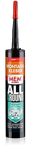 MEM Montage-Kleber Allground 3in1, Zum Kleben, Dichten und Füllen, Weiß, Wasser- und UV- beständig, Für fast alle Untergründe, Lösemittelfrei, 430 g Kartusche