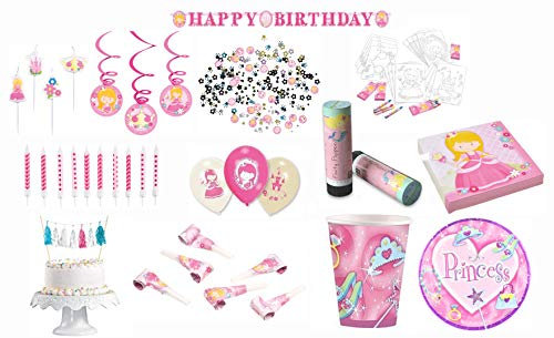 Amscan Prinzessin - großes Kindergeburtstags-Set