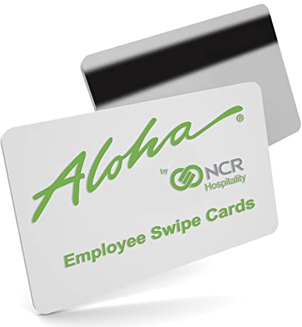 100 Aloha POS Employee Swipe Cards + 5 Cleaning Cards