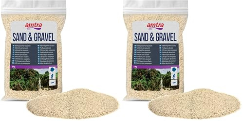 Croci Amtra White Quartz, Sable Fin Quartz Blanc pour Aquarium, Grains 0.1-0.7 mm, Quantité 2 kg (Lot de 2)