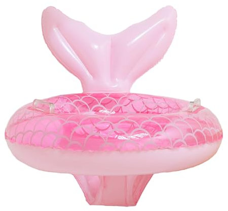 Galleggiante gonfiabile per bambini, per bambini da 6 a 36 mesi, con sedile, galleggiante gonfiabile per bambini da 1 a 3 anni (sirena rosa)