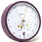 Fischer 1602-24 Wetterstation - Barometer mit Thermometer und Hygrometer, Edelstahlgehäuse, Krokus-Edition Violet, Gold
