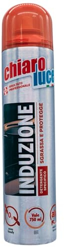 Chiaro Luce Spray Per Piani Cottura a INDUZIONE, Pulito Senza Fatica, Sgrassa Senza Graffiare, Senza Risciacquo 300ml (Spray)