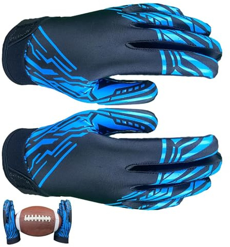 Shurzzesj Guantes de fútbol para niños, guantes de receptor para niños Fútbol - 1 par de guantes con agarre de silicona para el pie | Guantes de fútbol Guantes para mejorar el rendimiento