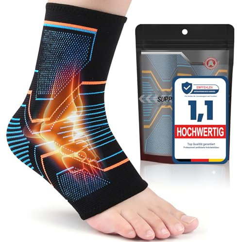 Usmlicer Professionelle Sport Knöchelbandage,Sprunggelenkbandage,Kompressionssocken, Höchster Komfort und optimale Stabilität,für Damen Herren-M