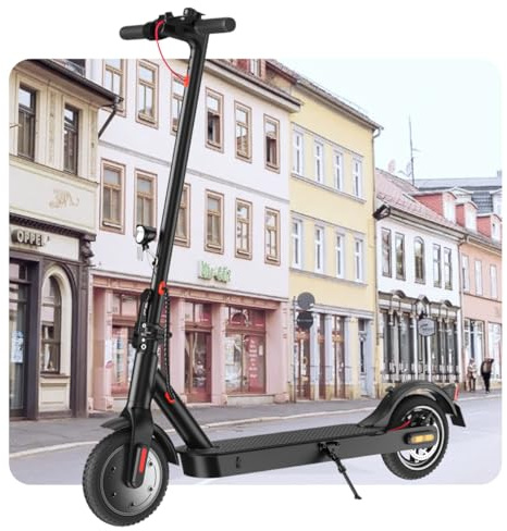 E Scooter mit Straßenzulassung, ABE Elektroroller Belastung bis 120kg, 30 km Reichweite, LED, 20km/h, 350W Motor, 8,5 Zoll Wabenreifen,Duales Bremssystem E Roller für Erwachsene