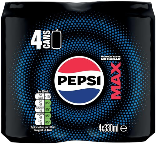 Pepsi Max 330ml Can (Pack of 4)
