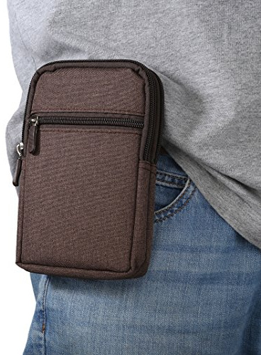 Etui Ceinture Clip Sacoche Universel, Moon mood 6.3 pouces Denim Décontractée Sac Randonnée pour Homme Housse de Transport Coque Sac Ceinture Clip Poche Pochette avec Boucle Portable Sac
