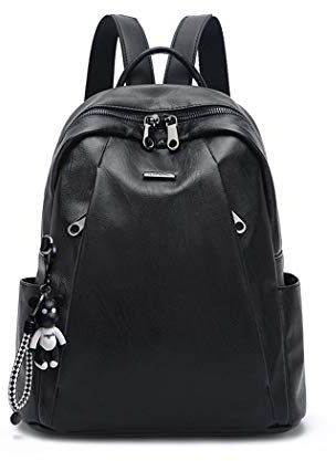 DEERWORD Damen Rucksack Handtaschen Elegant Anti Diebstahl Frau Stadtrucksack Henkeltaschen Tagesrucksack Schwarz