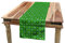 ABAKUHAUS Geometrisch Tischläufer, Retro Greenery Runden, Esszimmer Küche Rechteckiger Dekorativer Tischläufer, 40 x 180 cm, Apfelgrün Grün