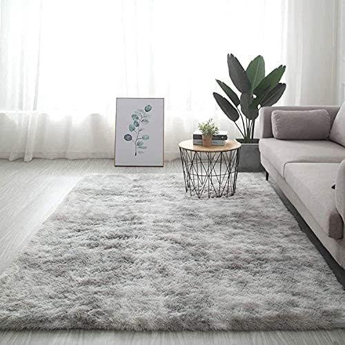 KINGSON Alfombra Salon, Alfombras de Habitacion Alfombras Pelo Largo Moderna Alfombra Infantiles Peludas Grande para Salon Habitacion Exterior Pasillo (Nuevo Gris Claro, 160 * 230cm)