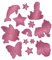 Step by Step Set reflektierende Sticker, Rot, 11 Sticker, Textilsticker, wasserfest, für Ranzen, Rucksack und Kleidung