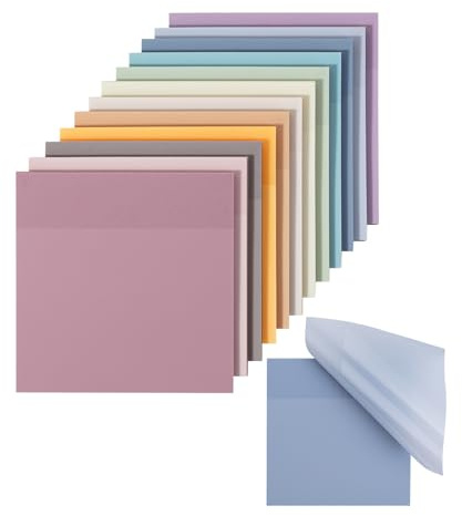 Mr. Pen - Foglietti adesivi trasparenti, 3x3, 600 fogli, colori vintage, trasparenti note trasparenti