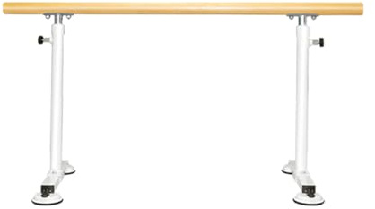 jiajulashou123 Balettstång, fristående stång, justerbar höjd, dansstång för hem, balettstång för barn och vuxna, rörelseutbildning (längd 150 cm, vit)