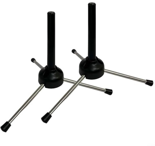 2 x Blasinstrumentenständer, tragbarer, faltbarer Blasinstrumenten-Stativhalter für Oboenflöte, Klarinette, Saxophon, Windteile
