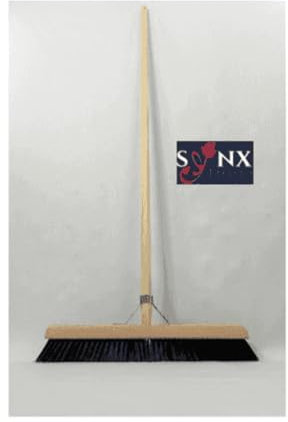 Synx Tools Escoba de Habitación 50cm Crin de Caballo - Escoba Suave - con Mango 150cm