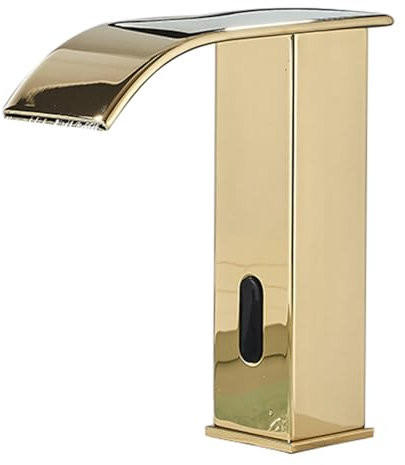 a Cascata con sensore Automatico per lavabo del Bagno, Rubinetto a infrarossi in Ottone, Finitura cromata, Prodotto in Cina
