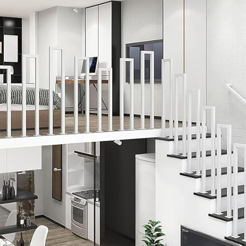 Hggdsac Barandilla Escalera, Pasamanos Escalera Blanco, Barandilla en Forma de U,Barandillas Escaleras Interior y Exterior, Resistente a caídaspara escaleras, lofts, jardines, Ángulo recto 90CM
