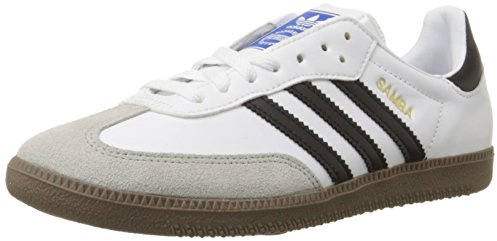 Adidas Herren Samba Sneaker, Weißer, schwarzer Gummi., 42 2/3 EU