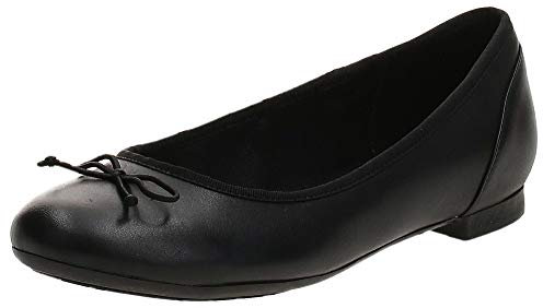 Clarks Women's Couture Bloom Ballet flat, Black Leather, 7 UK