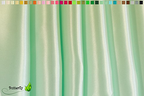 Creativery 9,5 m Satinstoff 150 cm // deko tyg satin glans tyg kläder bröllop draperi mode Mintgrün / Mint 513