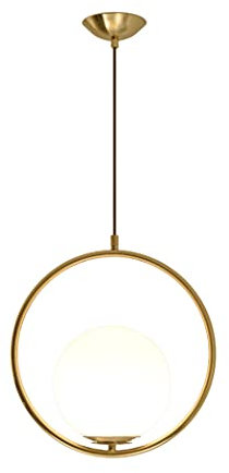 Lampadario a Sospensione, Plafoniera LED Soffitto, Lampadari Rotonda Cerchio Moderno, Paralume con Sfere Sferico per Soggiorno, Camera da Letto, Cucina, Corridoio(Classe di Efficienza Energetica A)